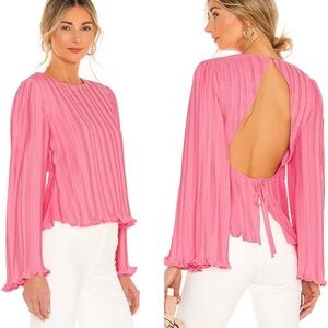 Lovers & Friends Sawyer Pink Pleated Top